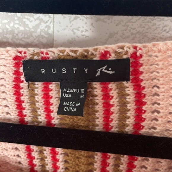 Rusty Striped Colorful Long Sleeve Sweater - Picture 4 of 10